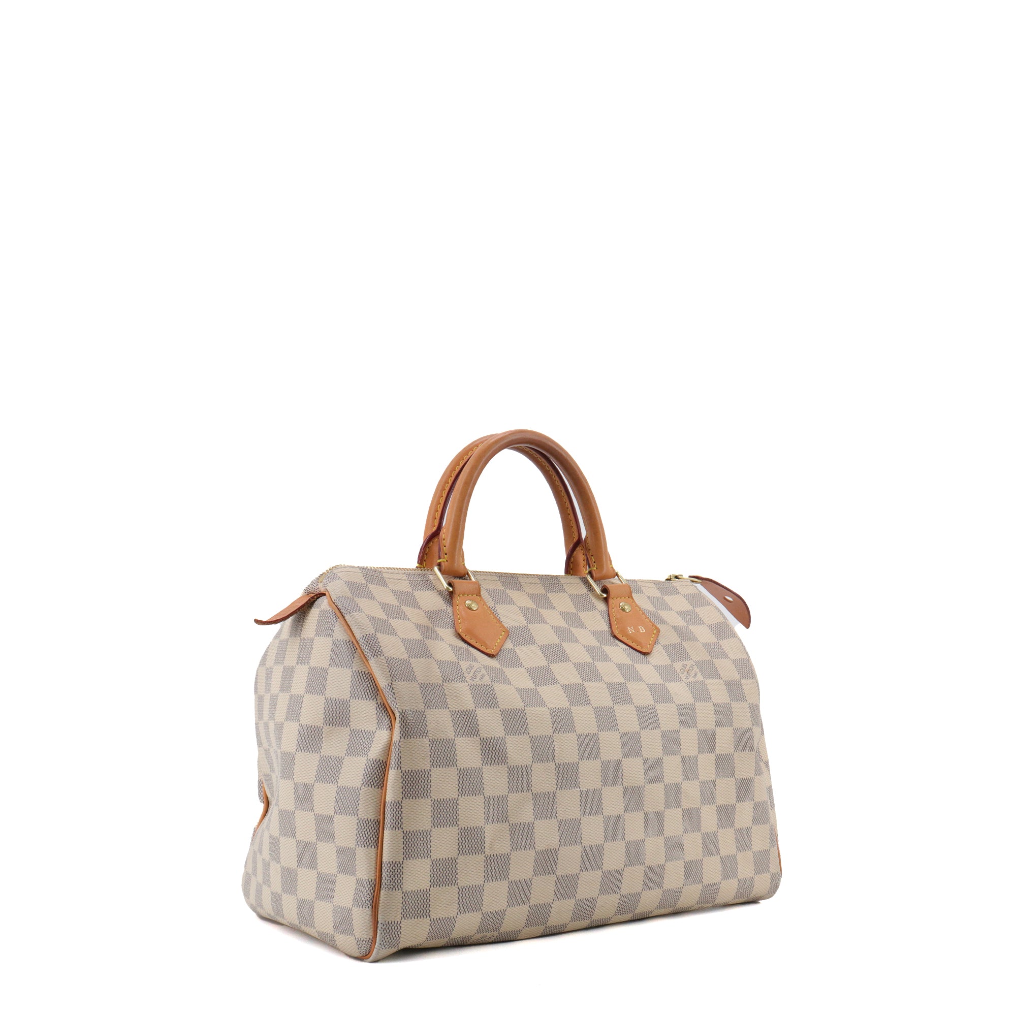 LOUIS VUITTON - Sac à main Speedy 30 Louis Vuitton en toile damier azur