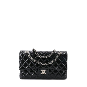 CHANEL - Sac à main Classique/Timeless 11.12 Chanel en cuir verni noir