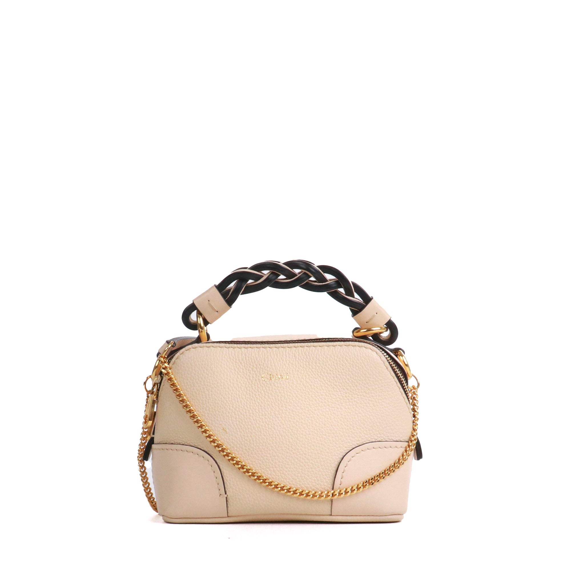 CHLOÉ - Darry shoulder bag in black grained leather