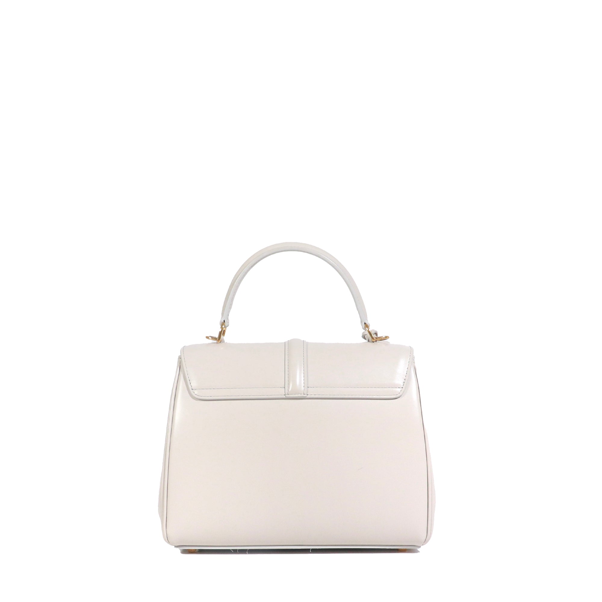 CELINE - Sac à main 16 petite taille en cuir lisse gris