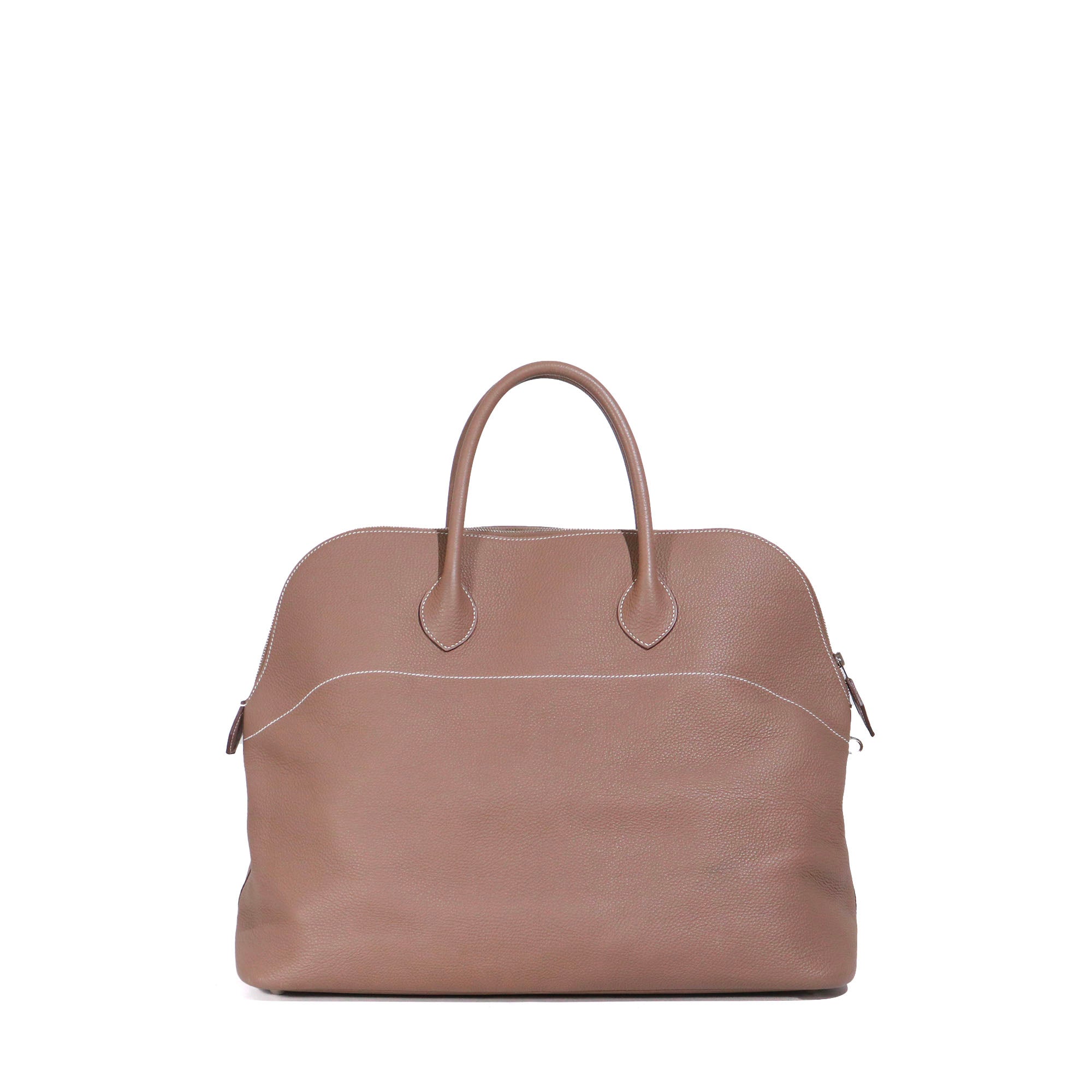 HERMÈS - Bolide Hermès handbag / travel bag in etoupe togo leather