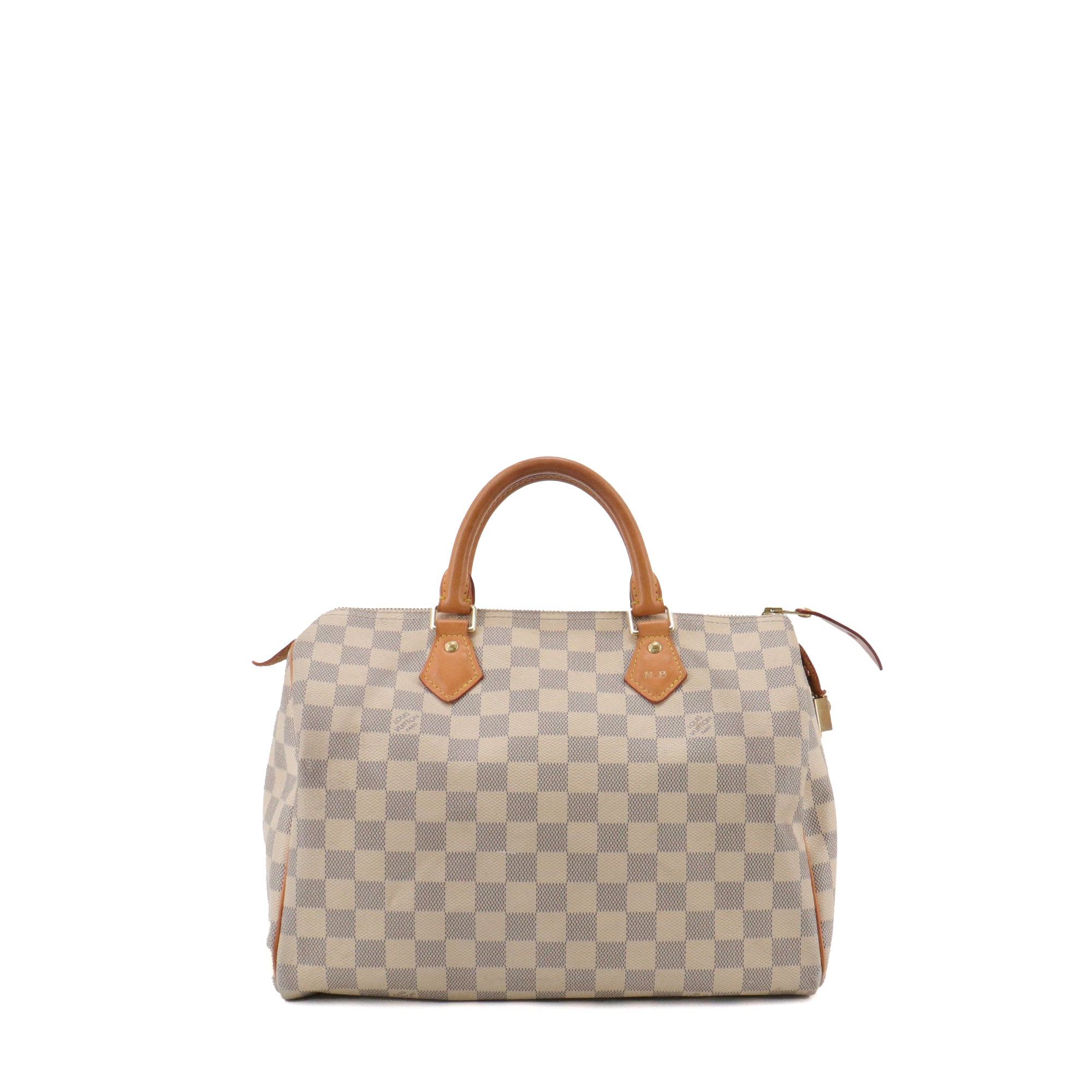 LOUIS VUITTON - Sac à main Speedy 30 Louis Vuitton en toile damier azur