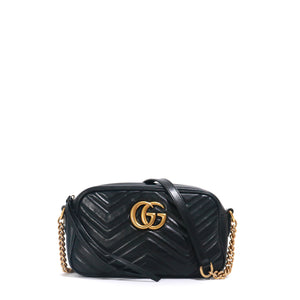 GUCCI - Caméra Marmont Small Size quilted shoulder bag in black leather