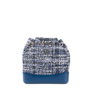 CHANEL - Gabrielle Chanel backpack in navy blue tweed