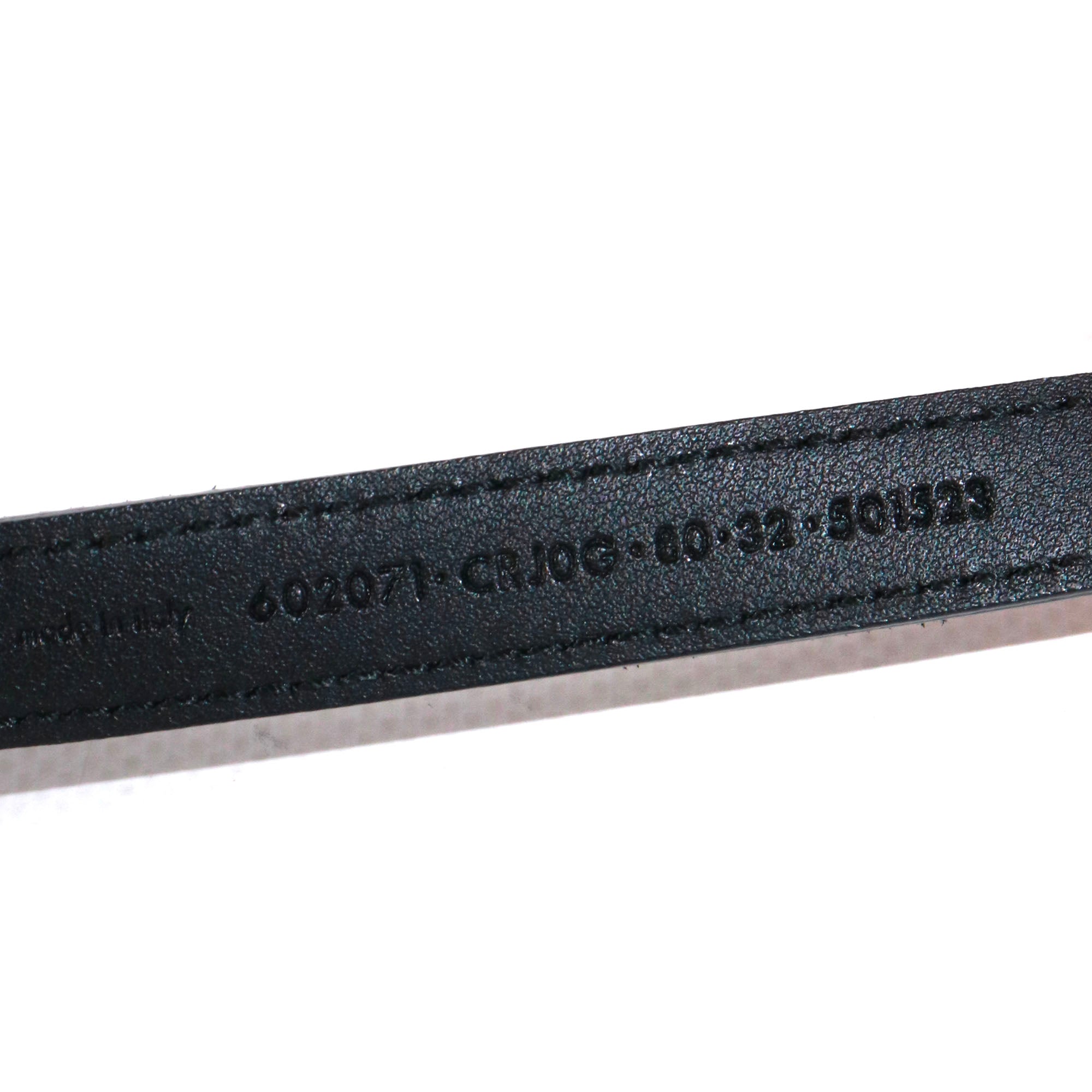 GUCCI - Gucci fine GG Buckle Marmont belt in black suede (T80)