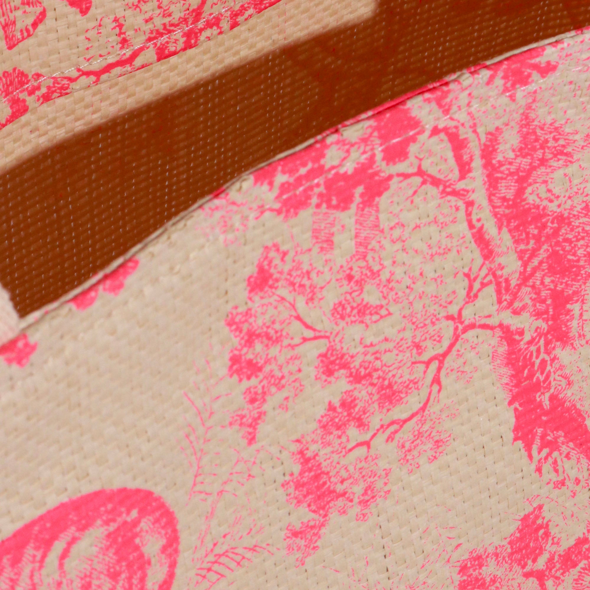 DIOR - Sac cabas Dioriviera Dior en raphia toile de jouy rose