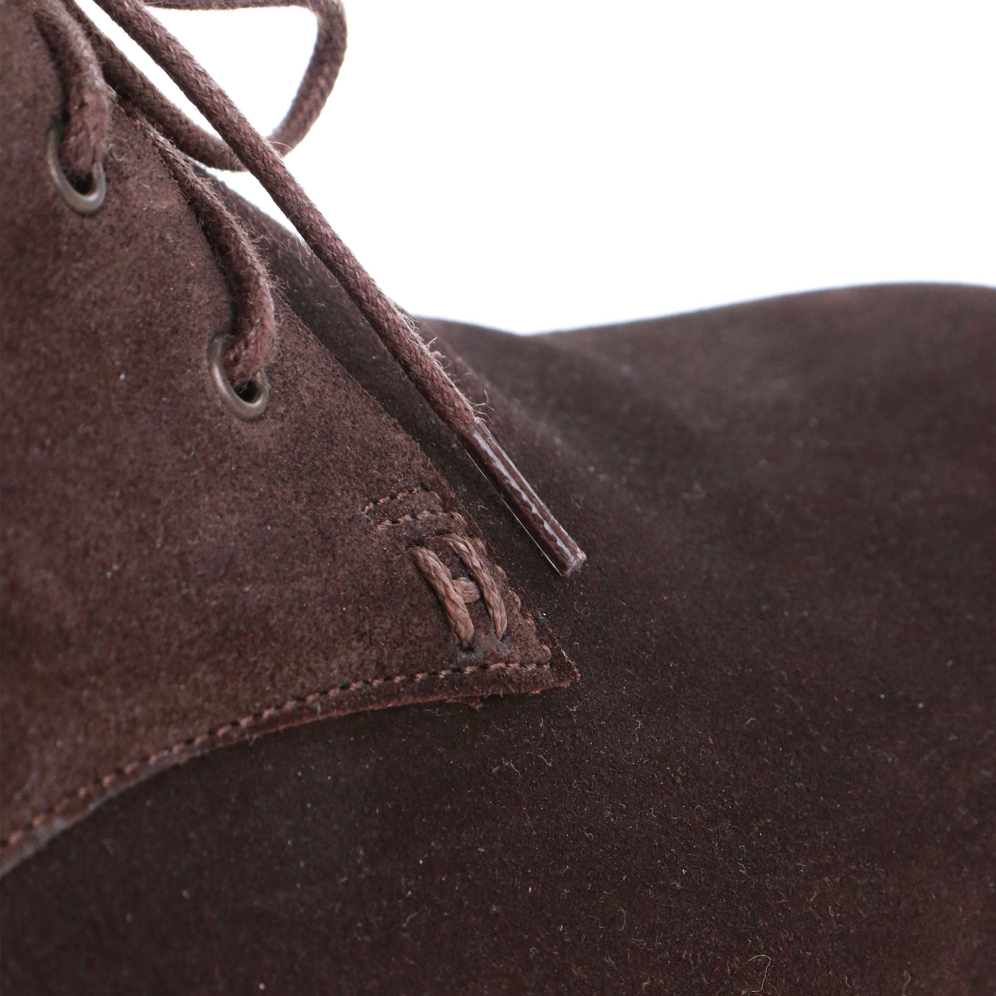 HERMÈS - Mocassins à lacets Hermès en daim marron (T42)