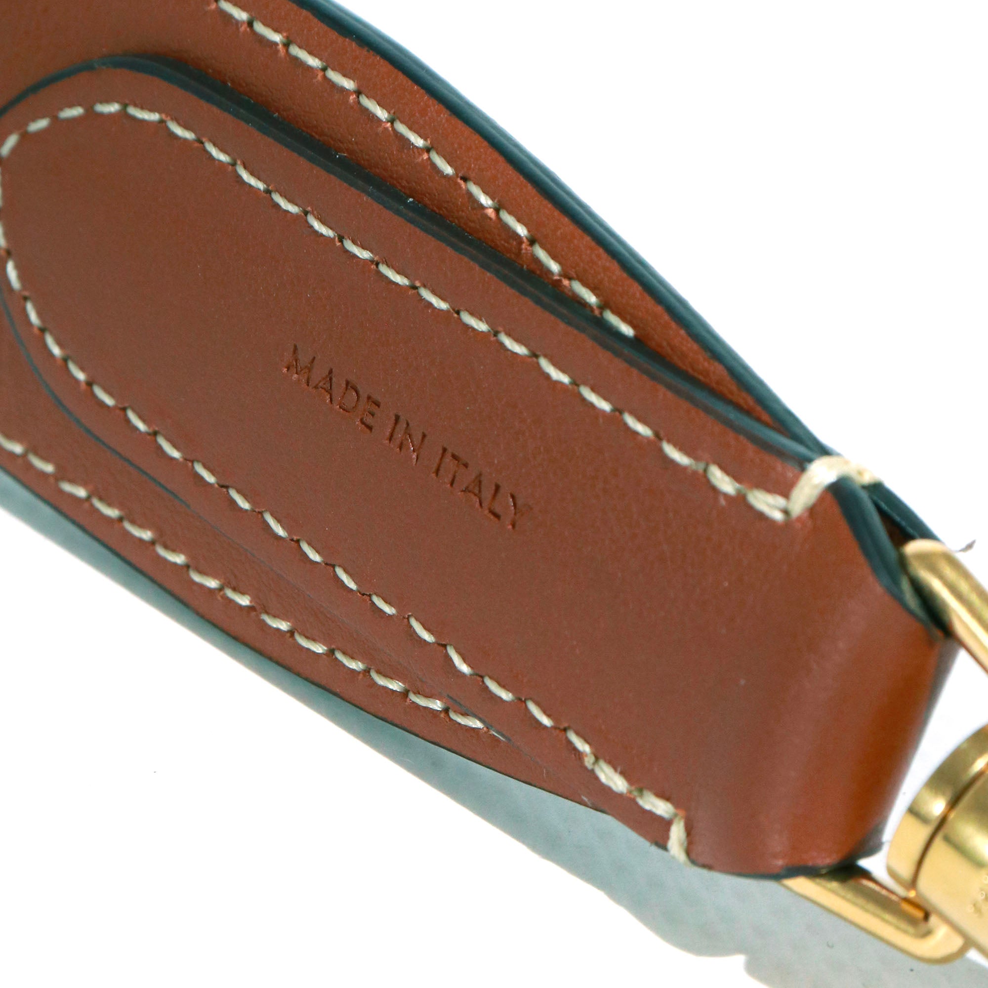 CELINE - Bandoulière de sac Céline en cuir naturel tan