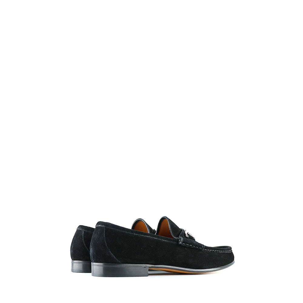 GUCCI - Mocassins Jordaan vintage en daim noir (T41)