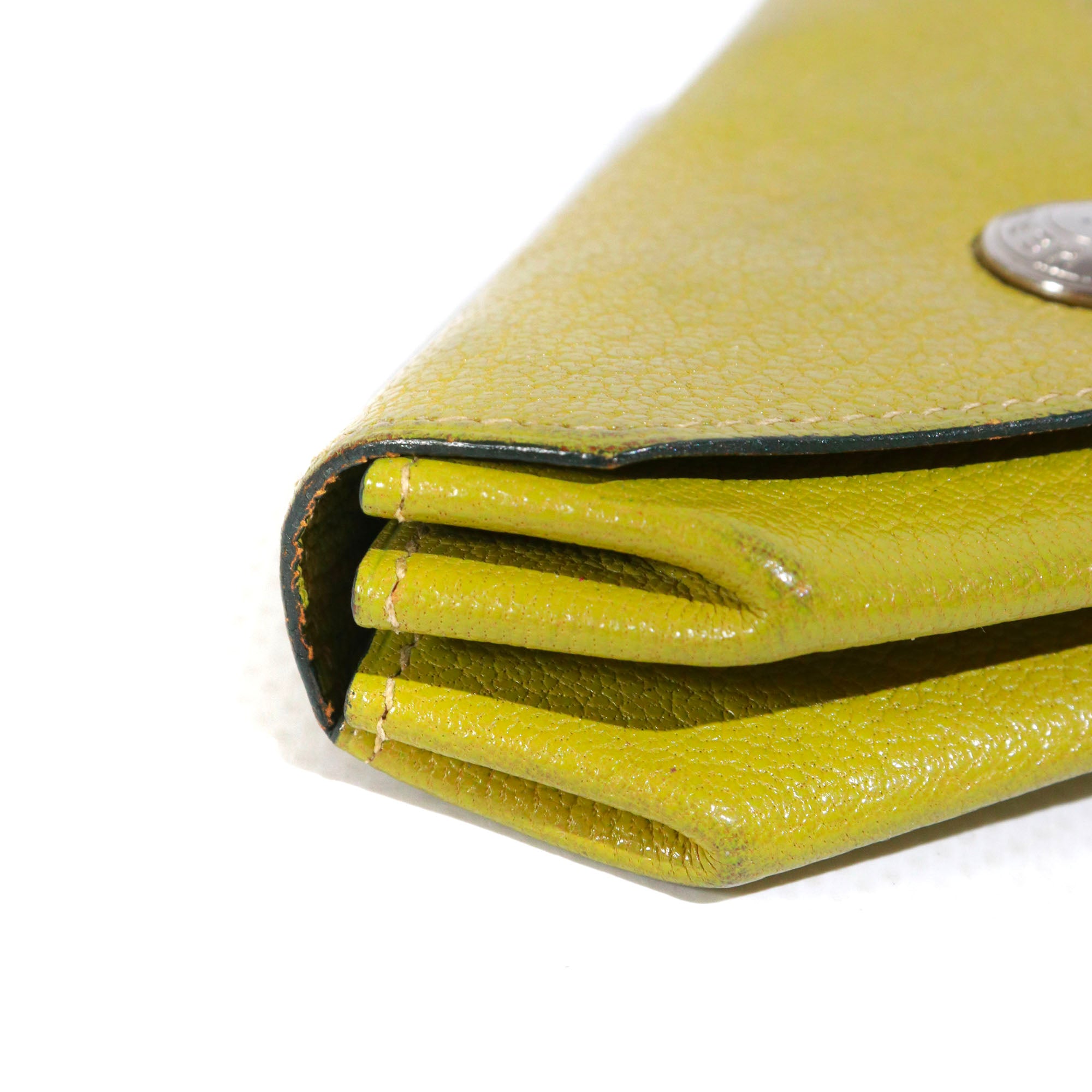 HERMÈS - Hermès purse in green grained leather