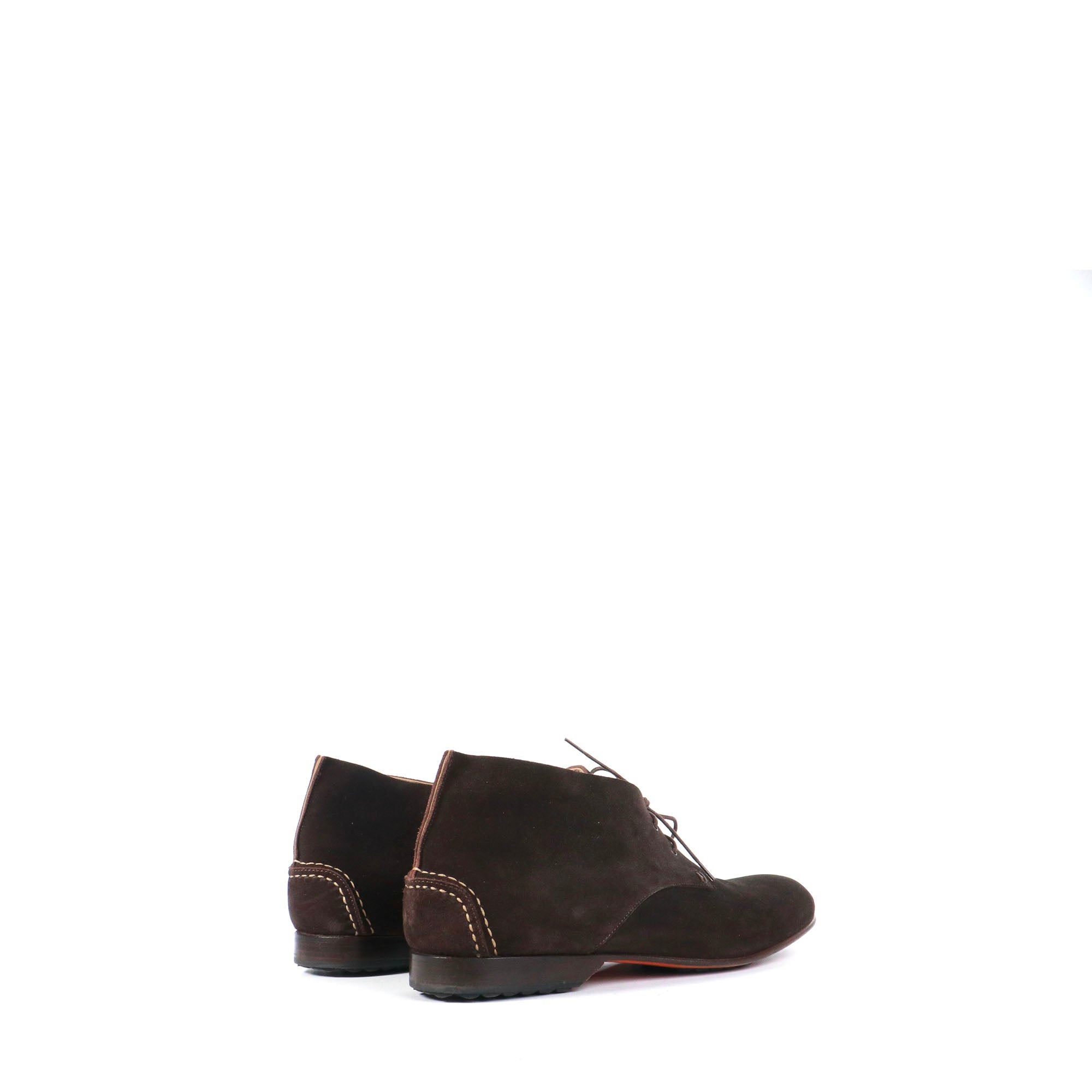 HERMÈS - Mocassins à lacets Hermès en daim marron (T42)