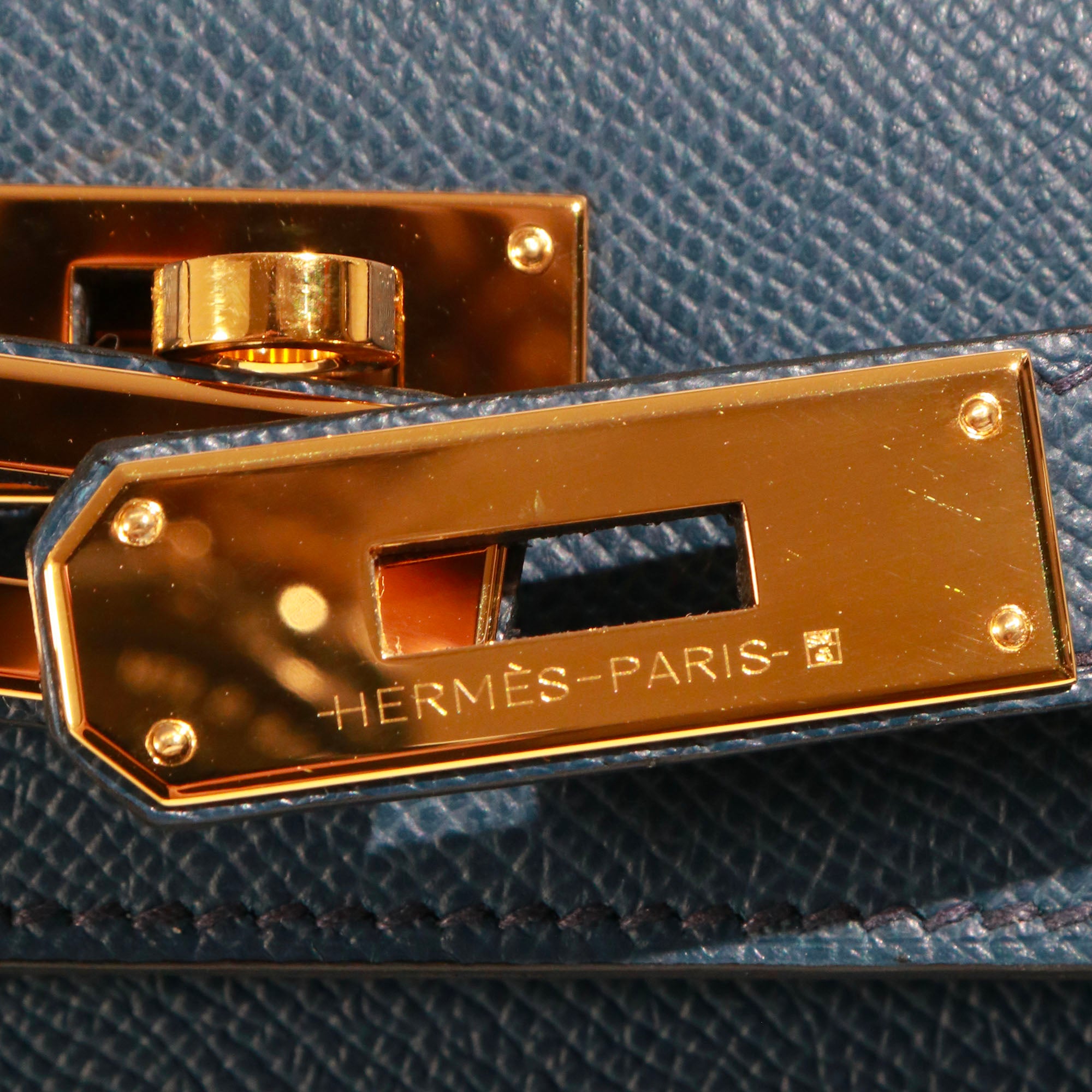 HERMÈS - Hermès Sellier Kelly 28 handbag in Prussian Blue Epsom leather