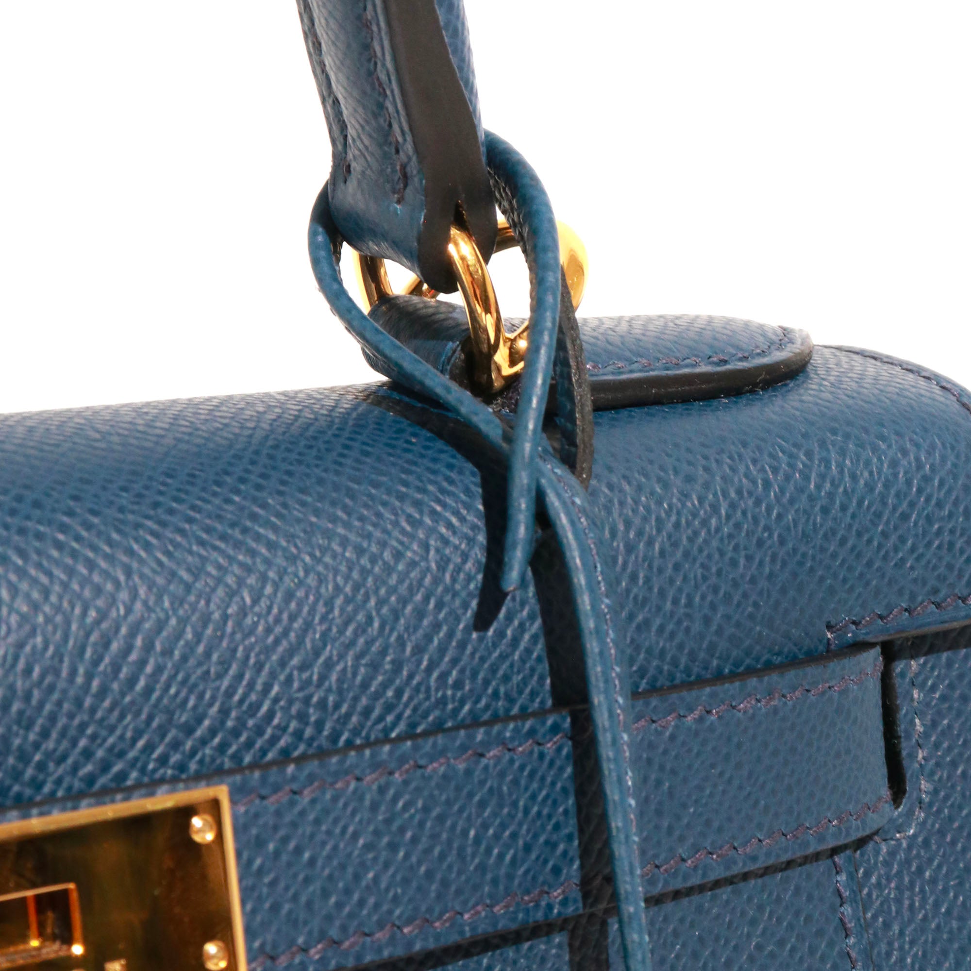 HERMÈS - Hermès Sellier Kelly 28 handbag in Prussian Blue Epsom leather