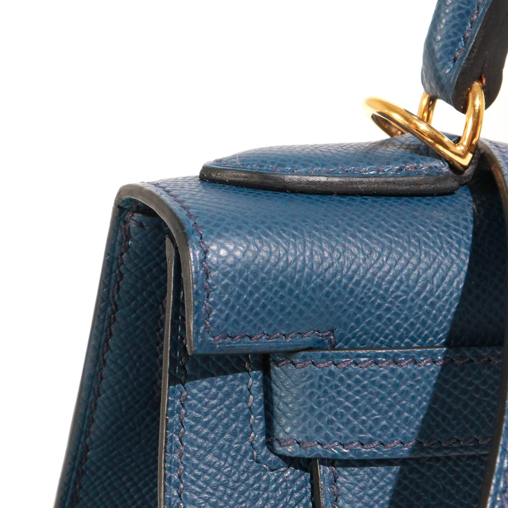 HERMÈS - Hermès Sellier Kelly 28 handbag in Prussian Blue Epsom leather