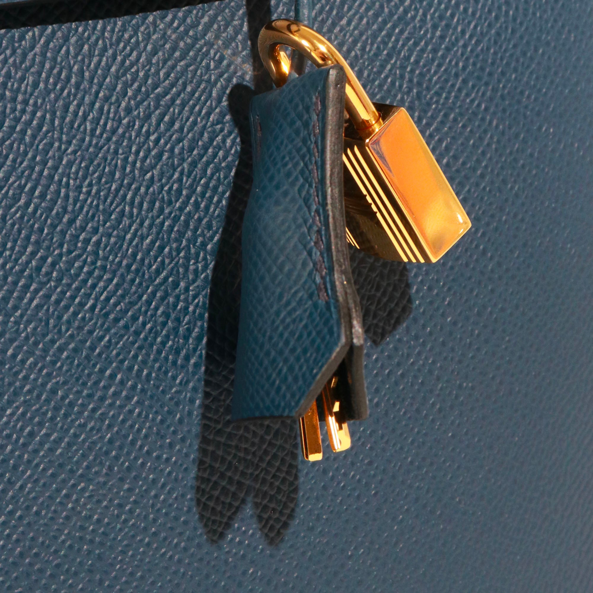 HERMÈS - Hermès Sellier Kelly 28 handbag in Prussian Blue Epsom leather