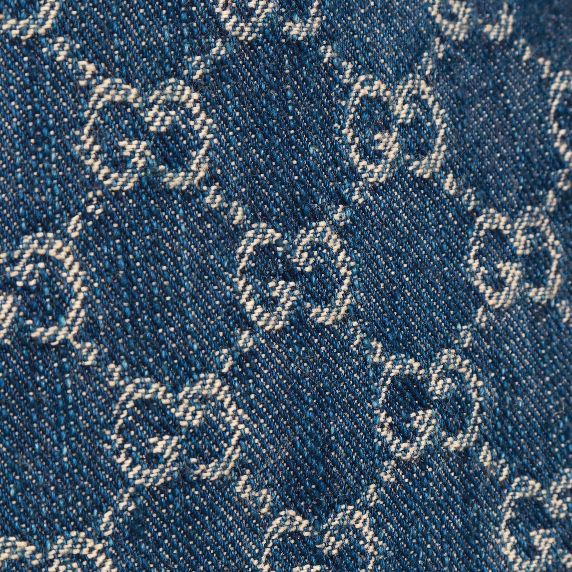 GUCCI - Sac à bandoulière Jackie 1961 Gucci petite taille en denim et cuir grainé marron