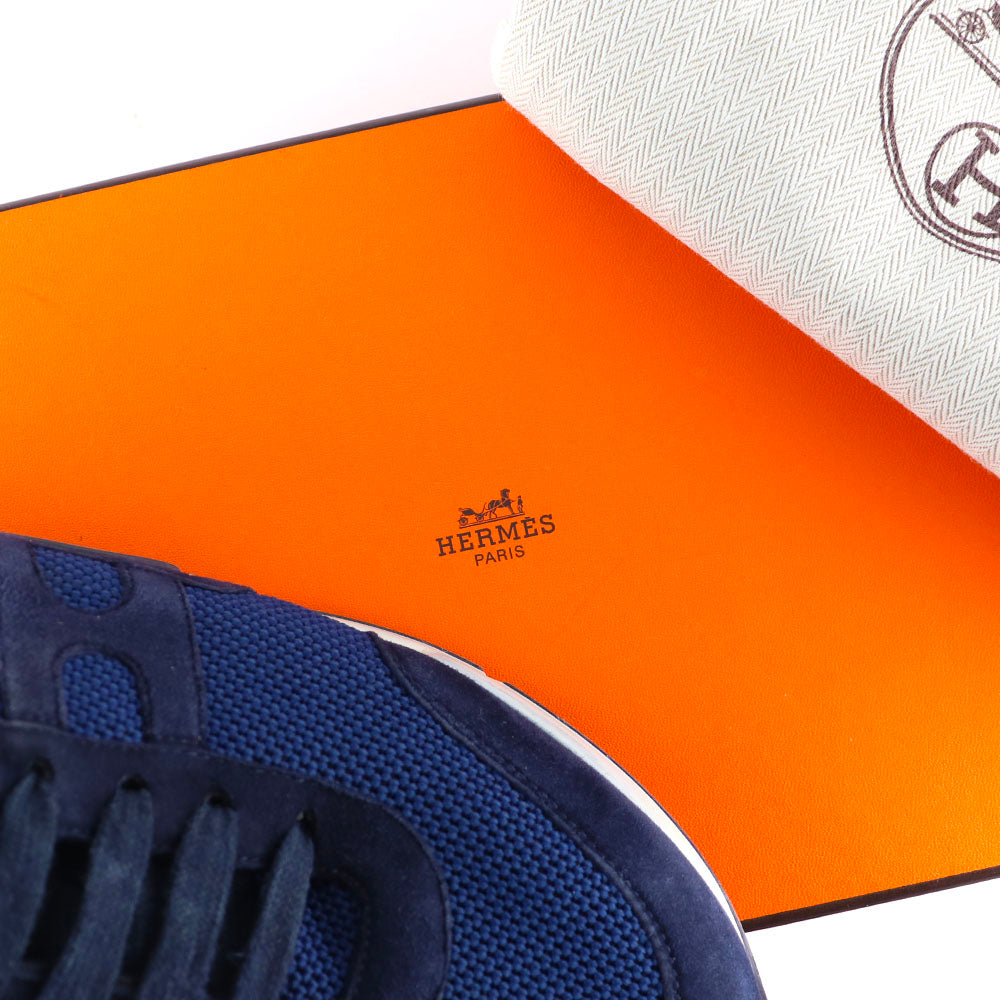 HERMÈS - Starter sneakers in blue canvas (T41)