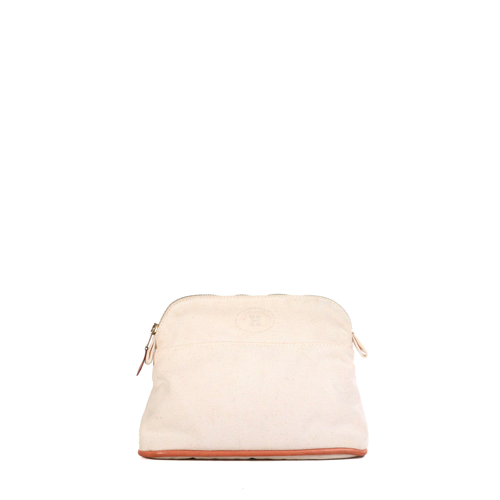 HERMÈS - Bolide Hermès toiletry bag in beige canvas