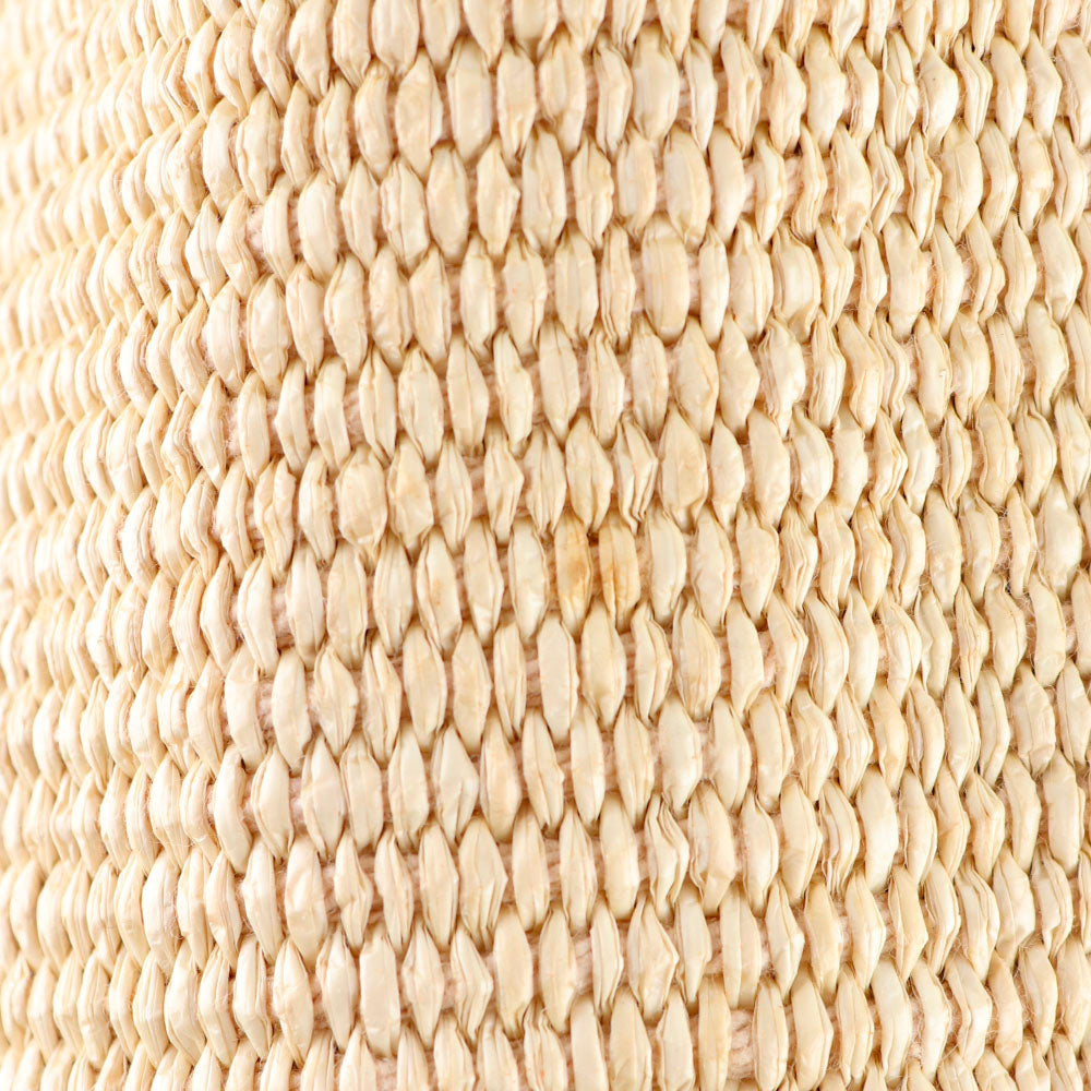 FENDI - White leather and vintage straw handbag