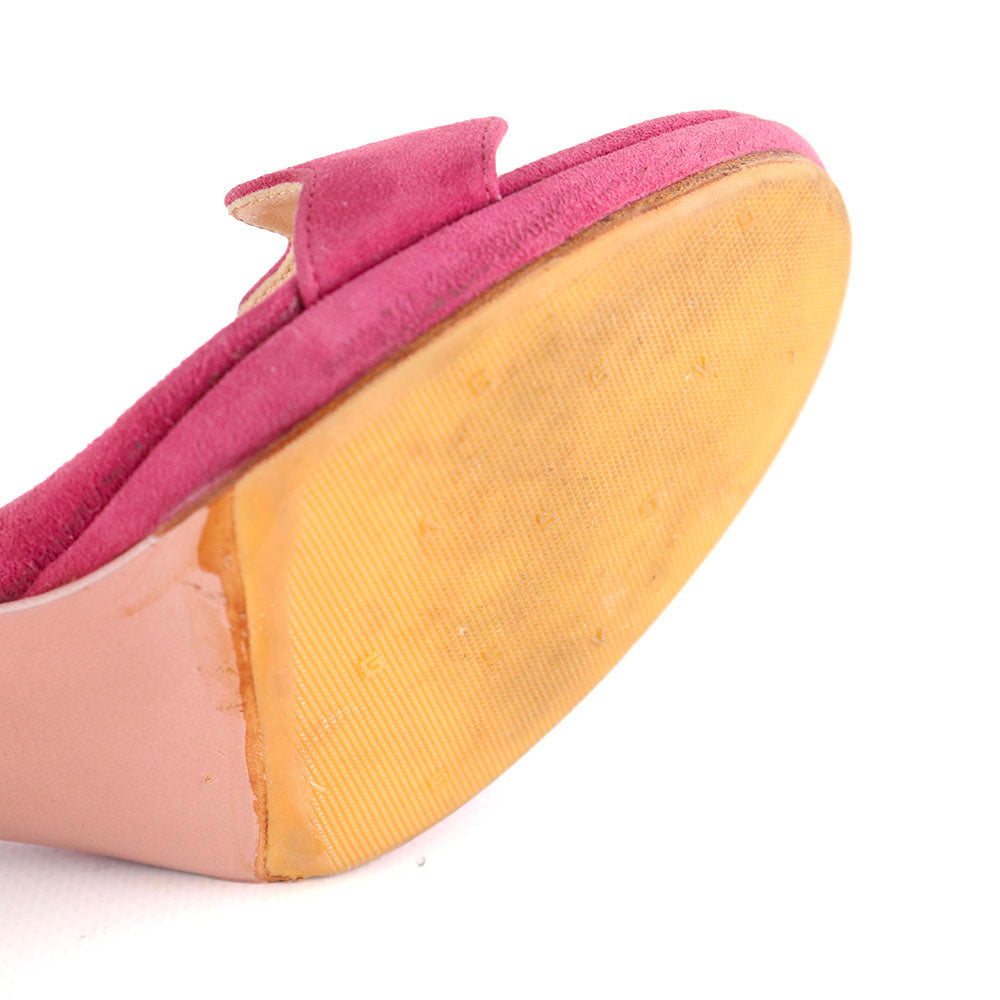 PRADA - Purple suede heeled sandals (T38.5)