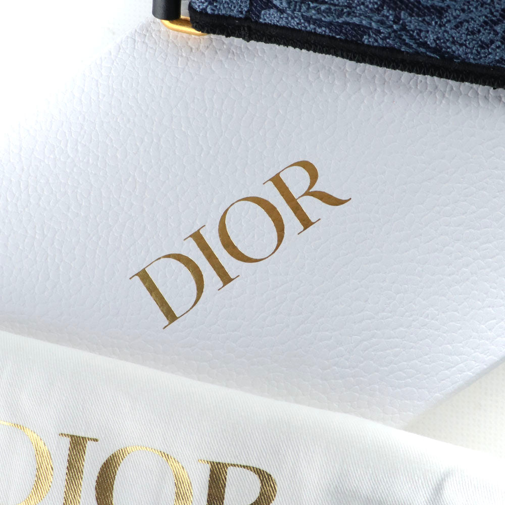 DIOR - Adjustable bag strap in navy blue and black canvas