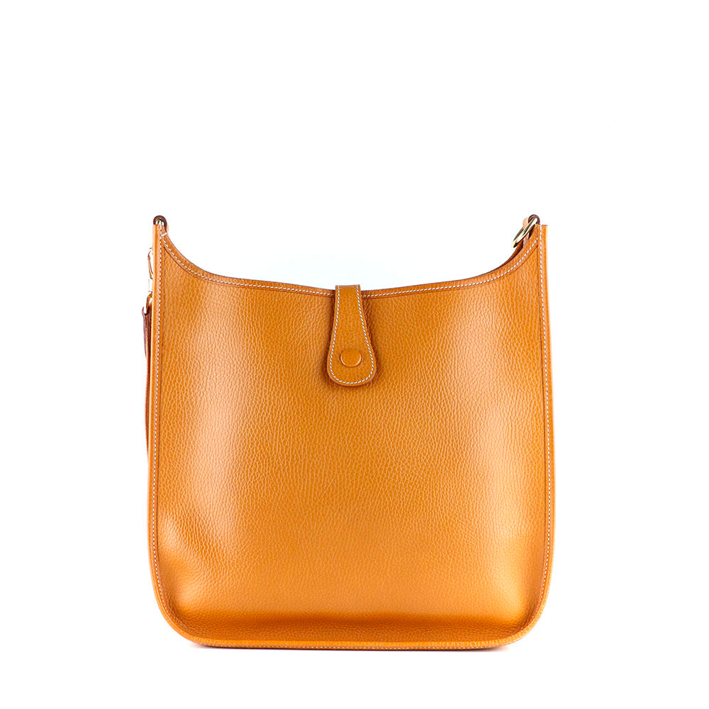 HERMÈS - Sac à épaule Evelyne 31 cuir epsom gold