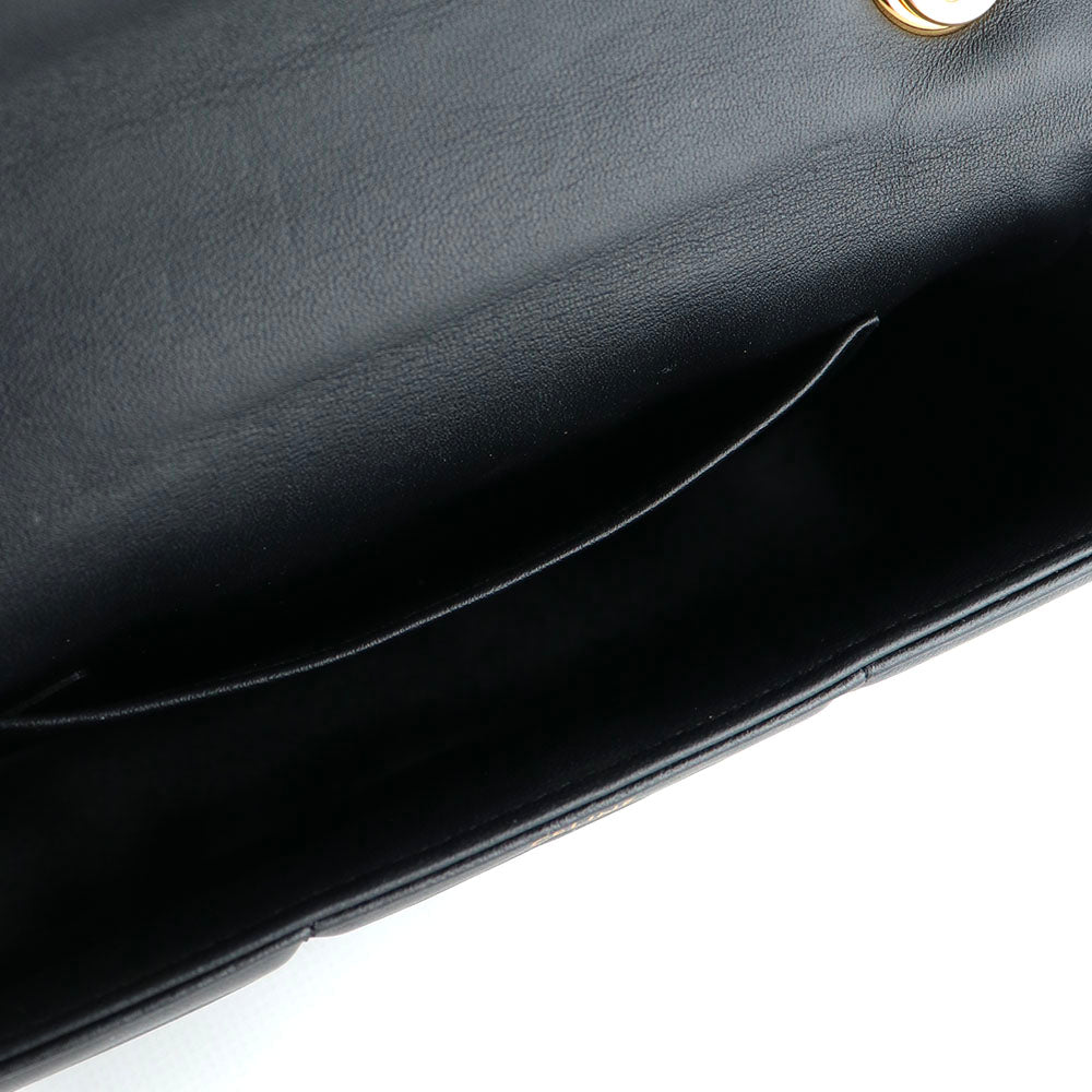 CELINE - Sac Shoulder Bag matelassé en cuir noir