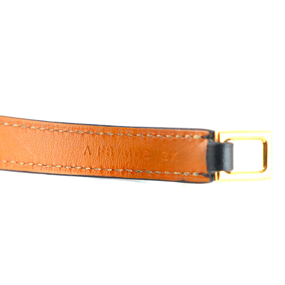 HERMÈS - Rivale double tour bracelet in black leather