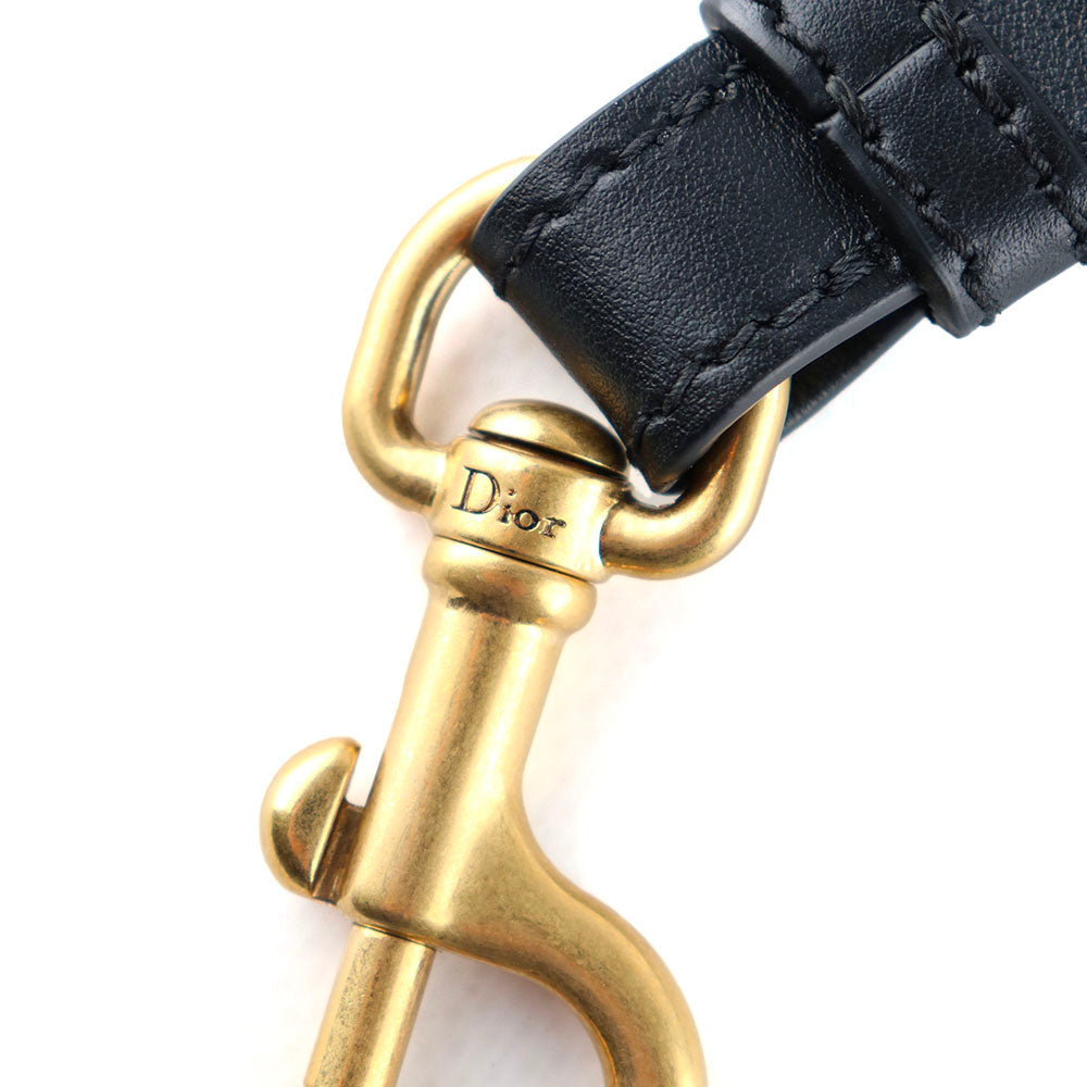 DIOR - Adjustable bag strap in navy blue and black canvas