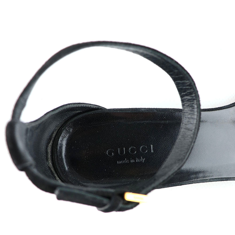 GUCCI - Sandales en daim noir Mors (T39,5)