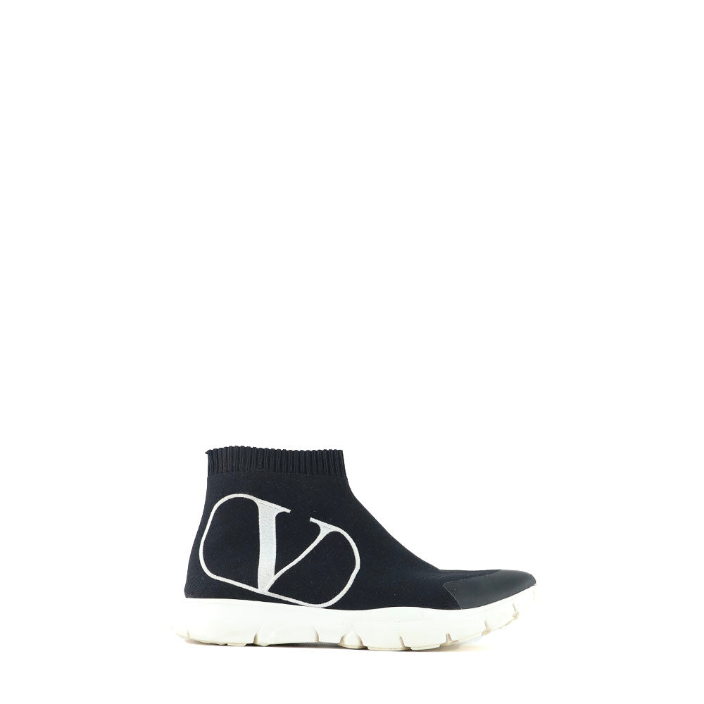 VALENTINO - VLogo high-top canvas sneakers (T38)