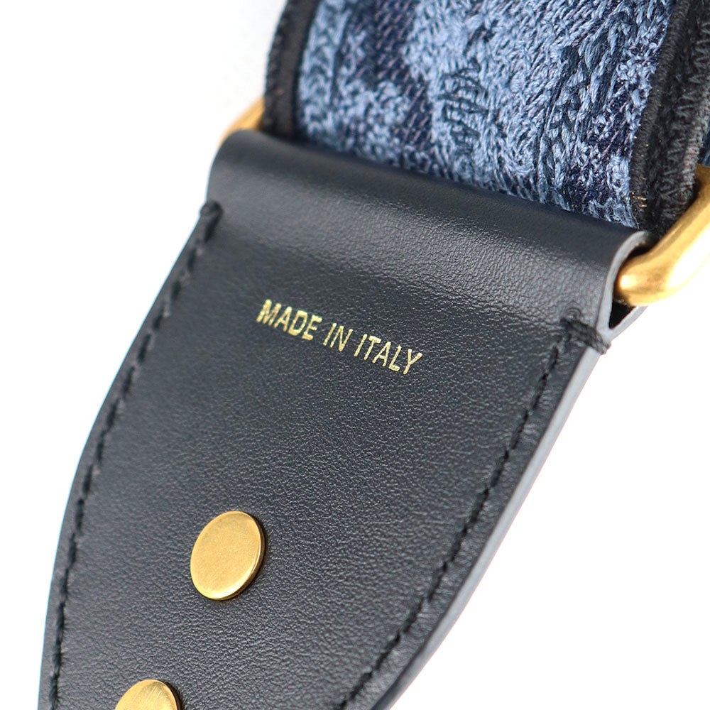 DIOR - Adjustable bag strap in navy blue and black canvas