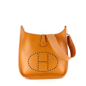 HERMÈS - Sac à épaule Evelyne 31 cuir epsom gold