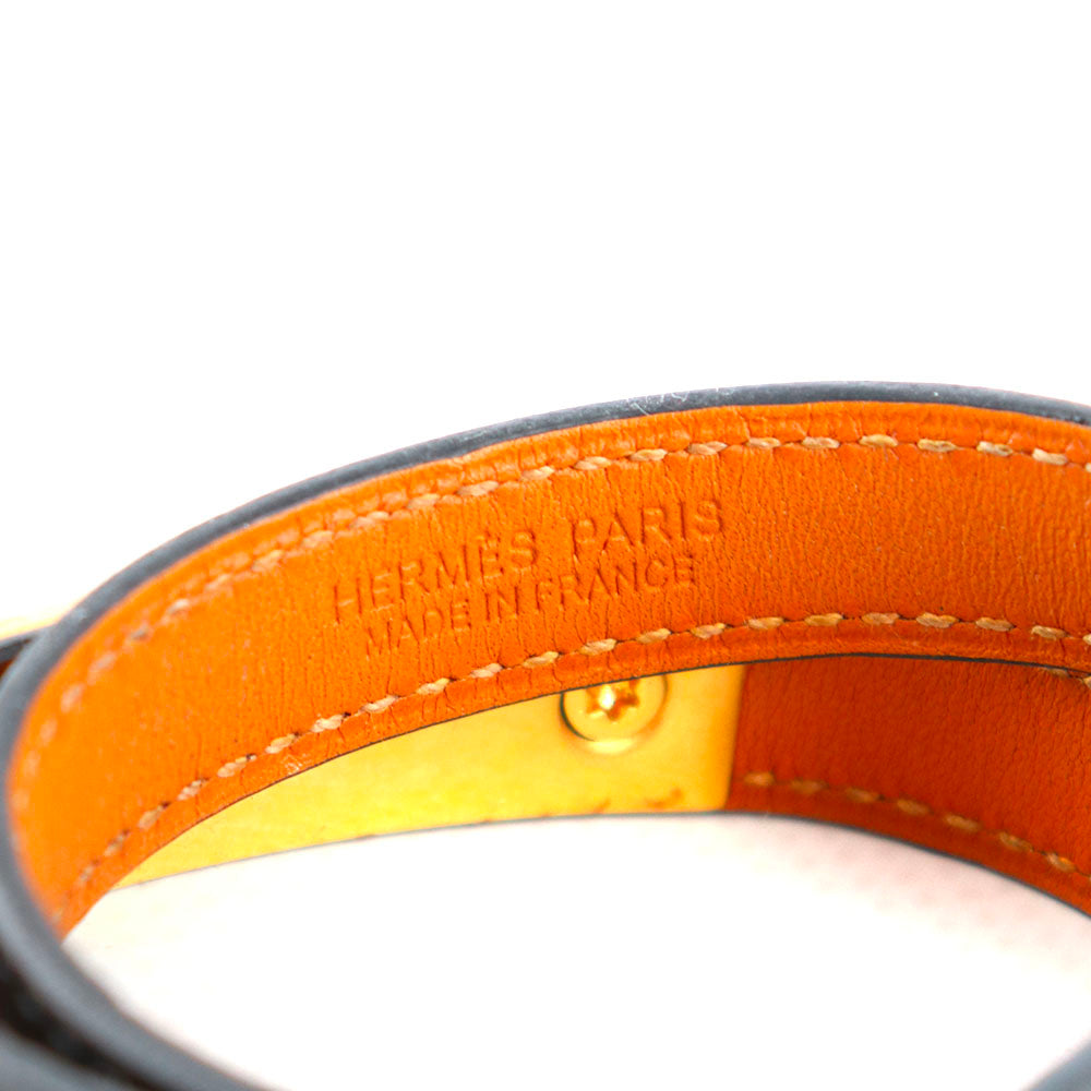 HERMÈS - Rivale double tour bracelet in black leather