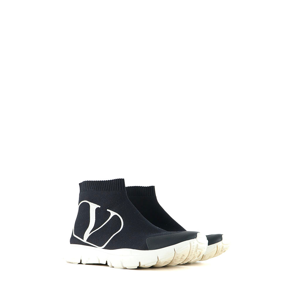 VALENTINO - VLogo high-top canvas sneakers (T38)