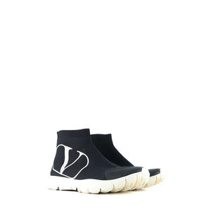 VALENTINO - VLogo high-top canvas sneakers (T38)