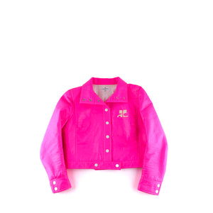 COURRÈGES - Pink vinyl jacket (T40)