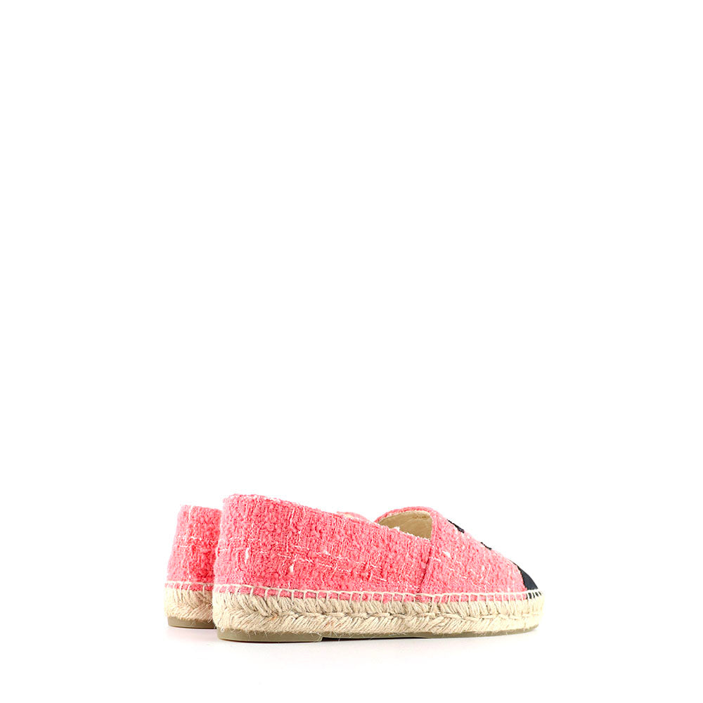 CHANEL - Espadrilles en tweed rose (T39)