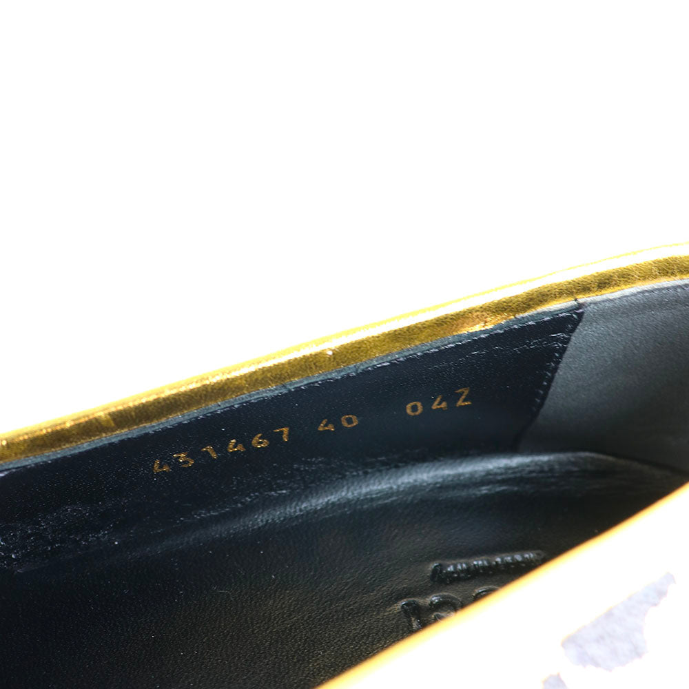 GUCCI - Mocassins Jordaan à paillettes dorées motif léopard (T40)