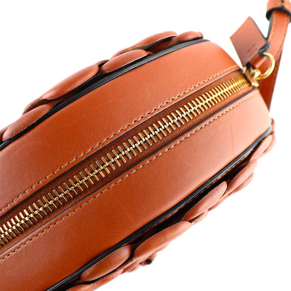 VALENTINO - Round Atelier Rose shoulder bag in brown leather