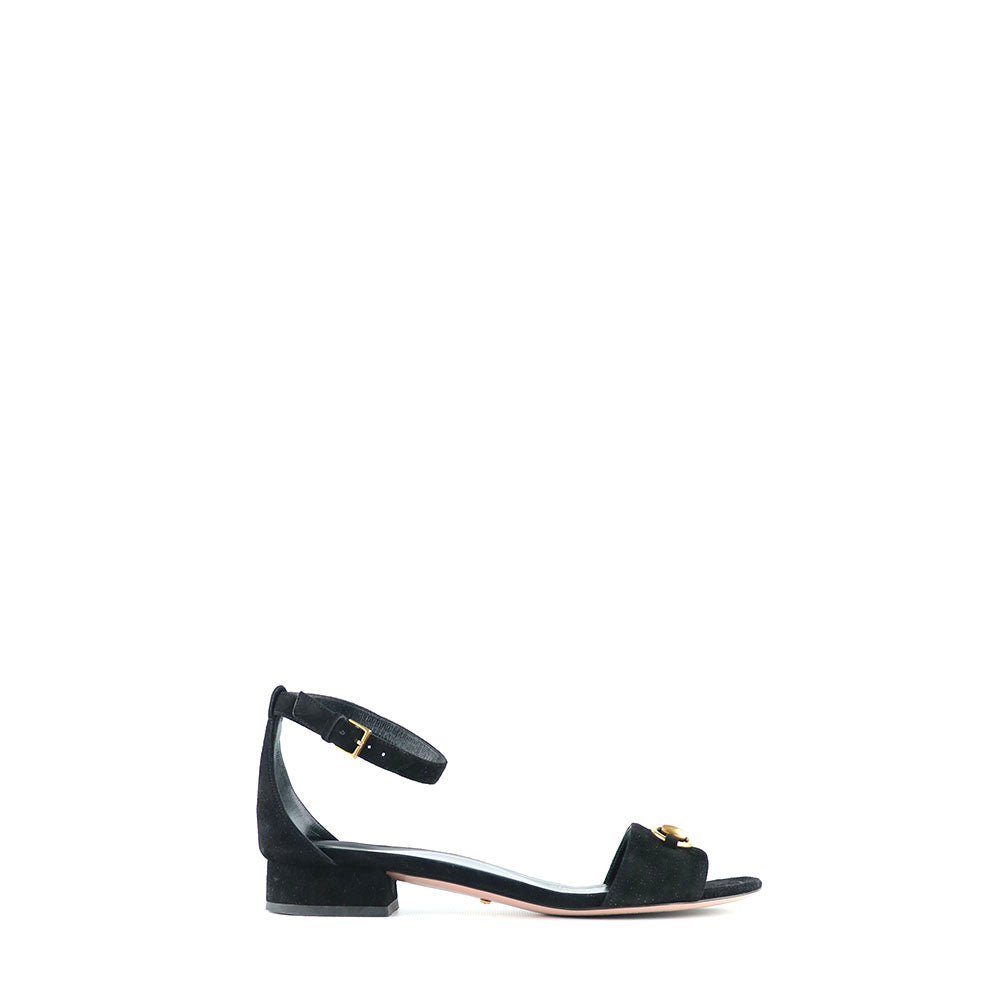 GUCCI - Sandales en daim noir Mors (T39,5)