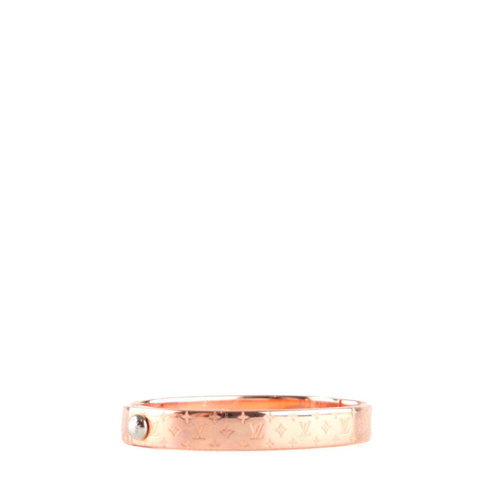 LOUIS VUITTON - Bracelet Nanogram en métal rose gold