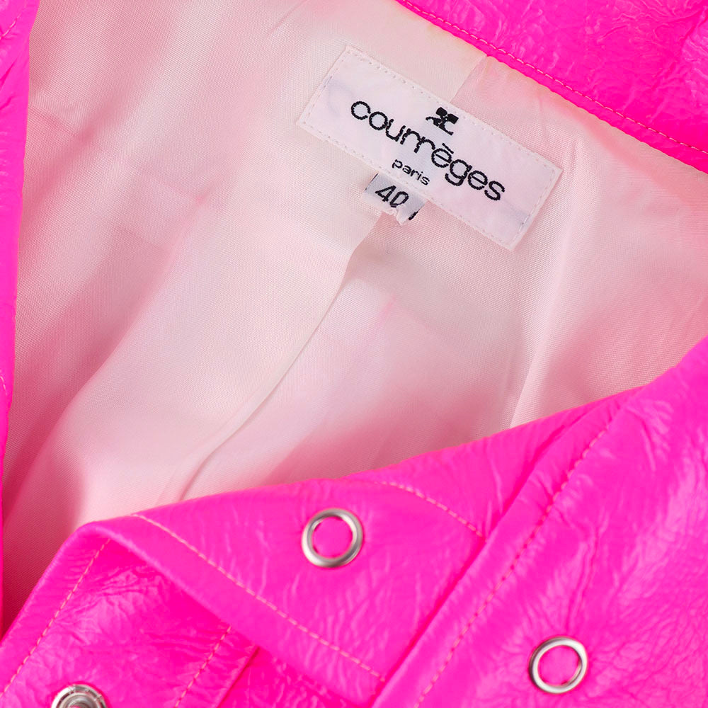 COURRÈGES - Veste en vinyle rose (T40)