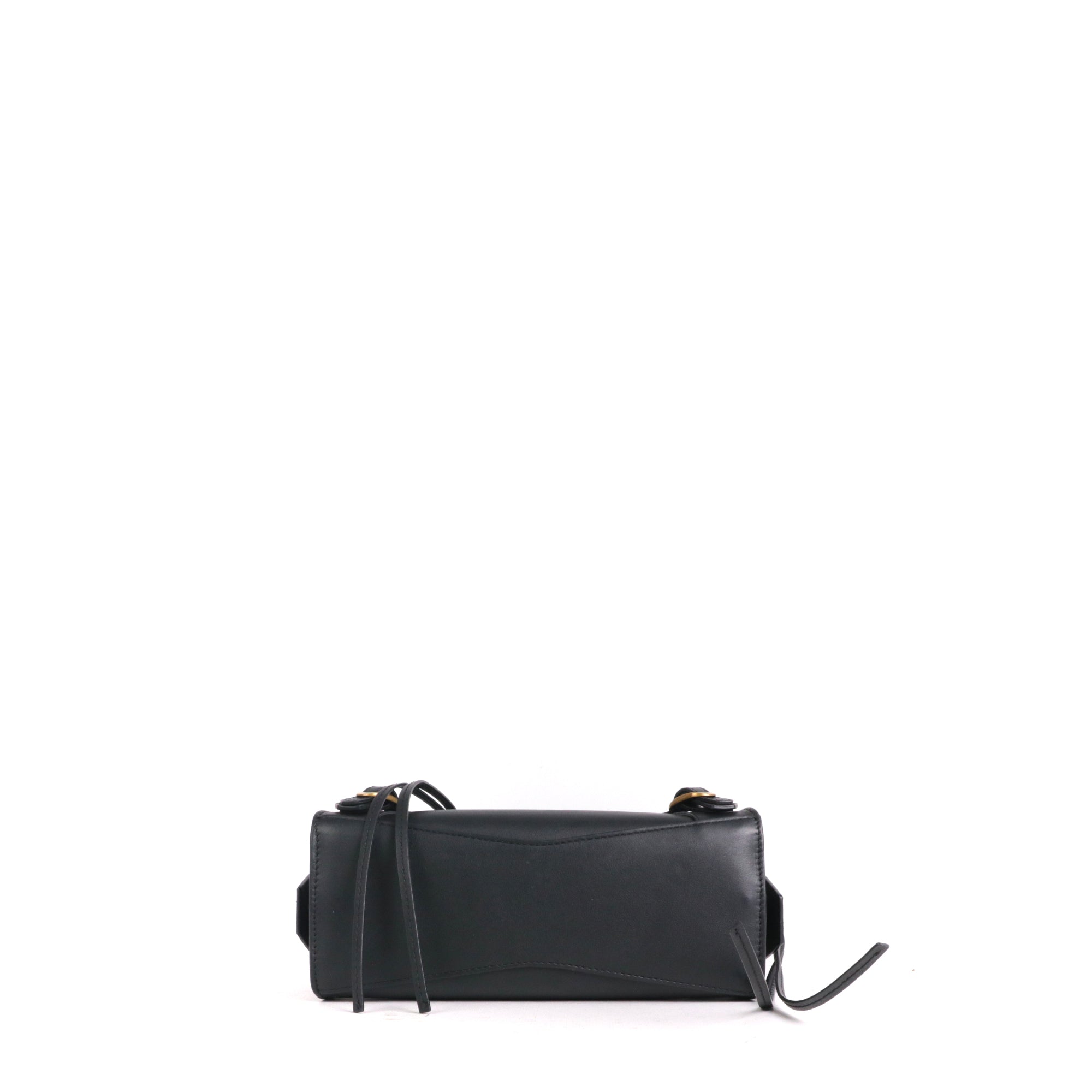 BALENCIAGA - Neo Classic nano shoulder bag in black grained leather
