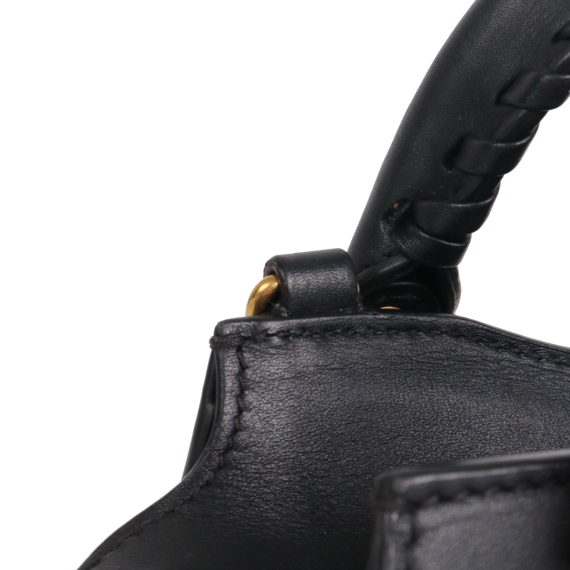 BALENCIAGA - Neo Classic nano shoulder bag in black grained leather