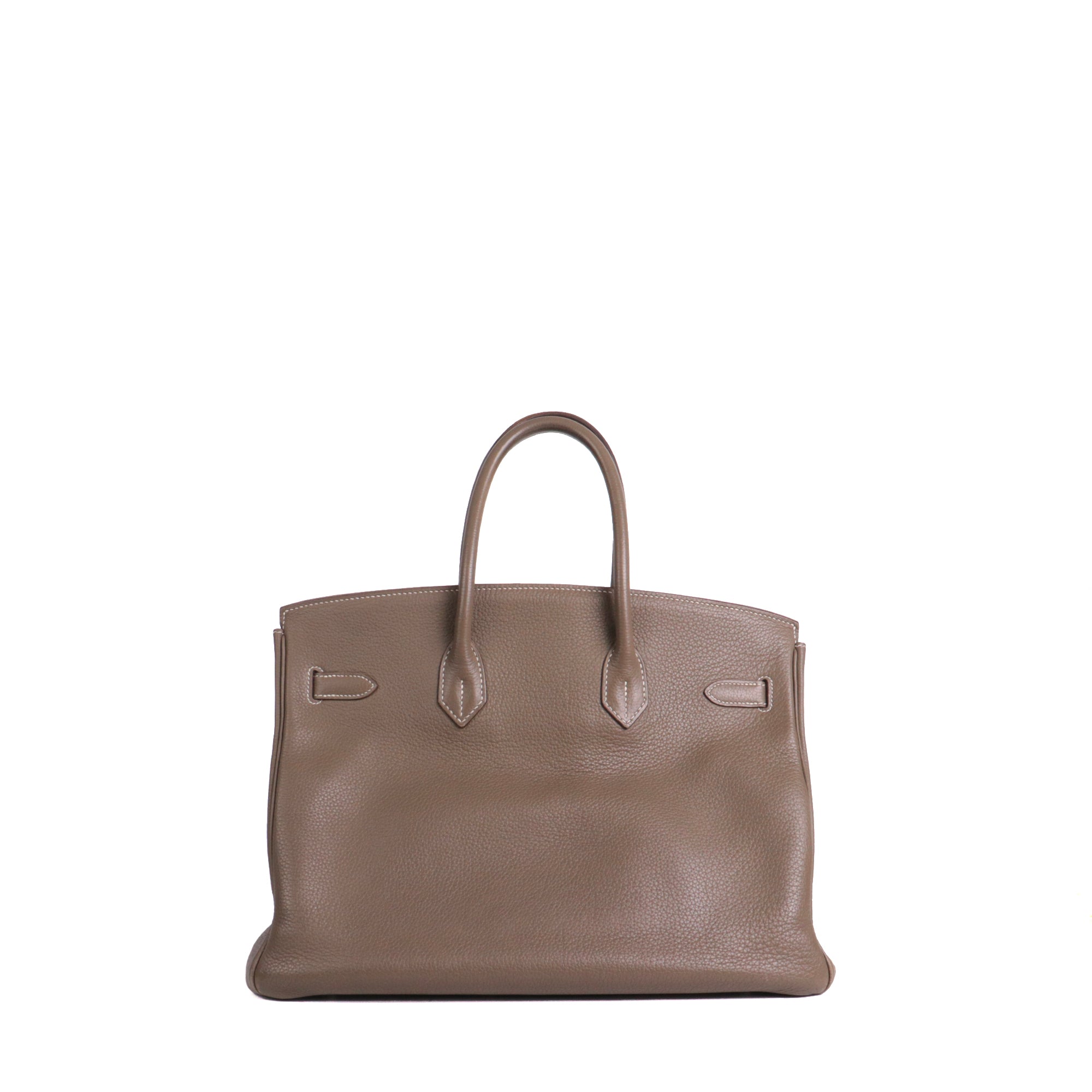 HERMÈS - Birkin 35 handbag in black togo leather 