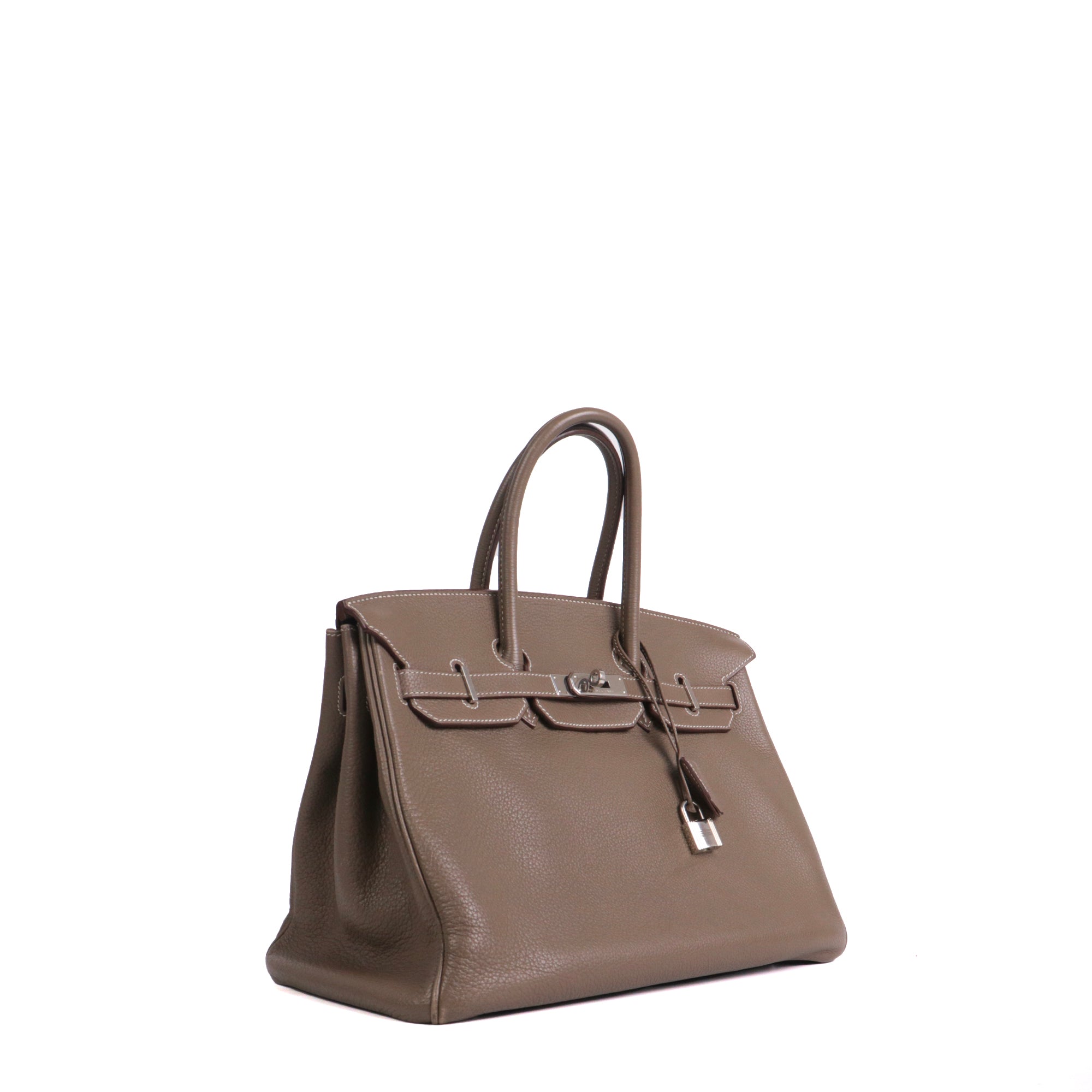 HERMÈS - Birkin 35 handbag in black togo leather 