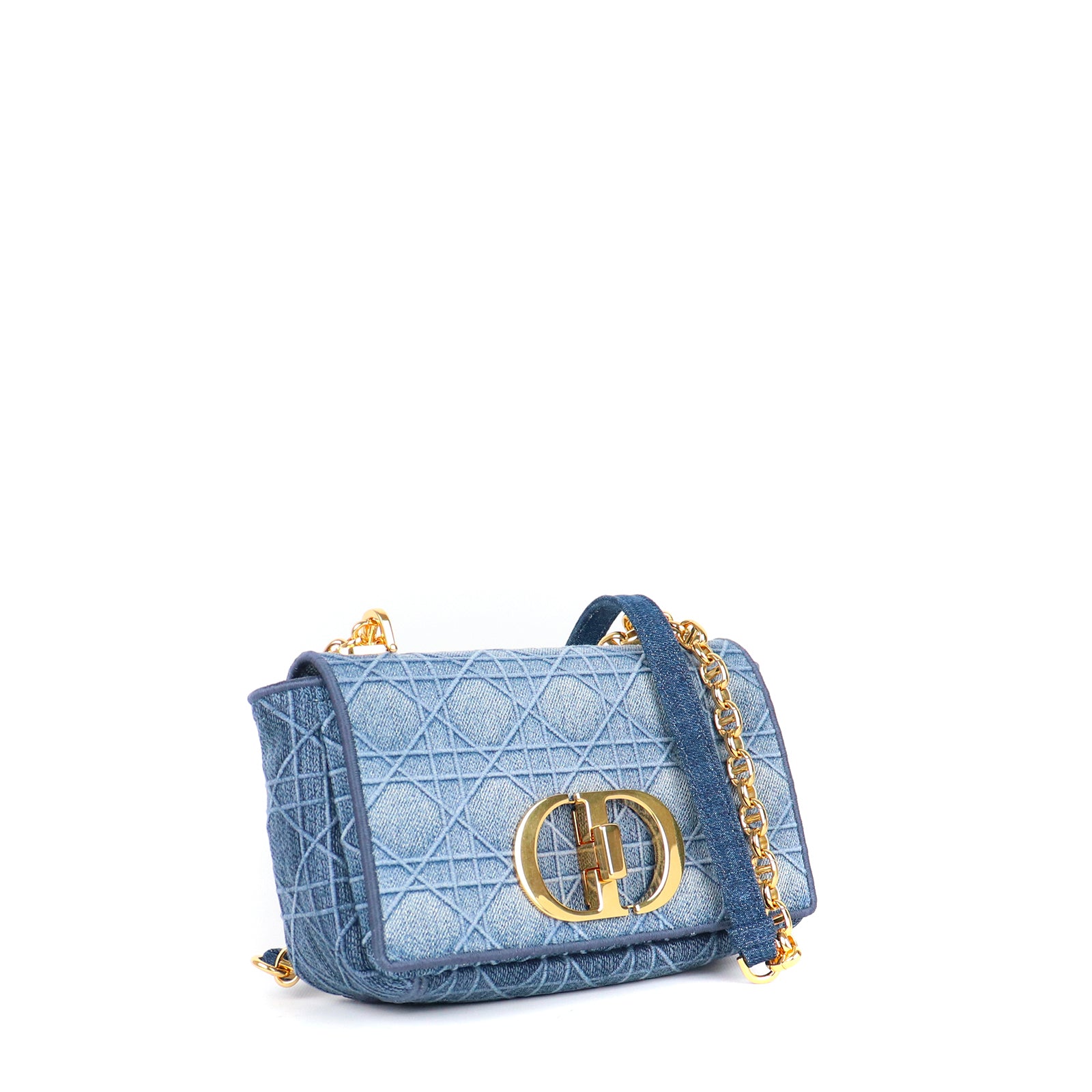 DIOR - Caro Small denim shoulder bag