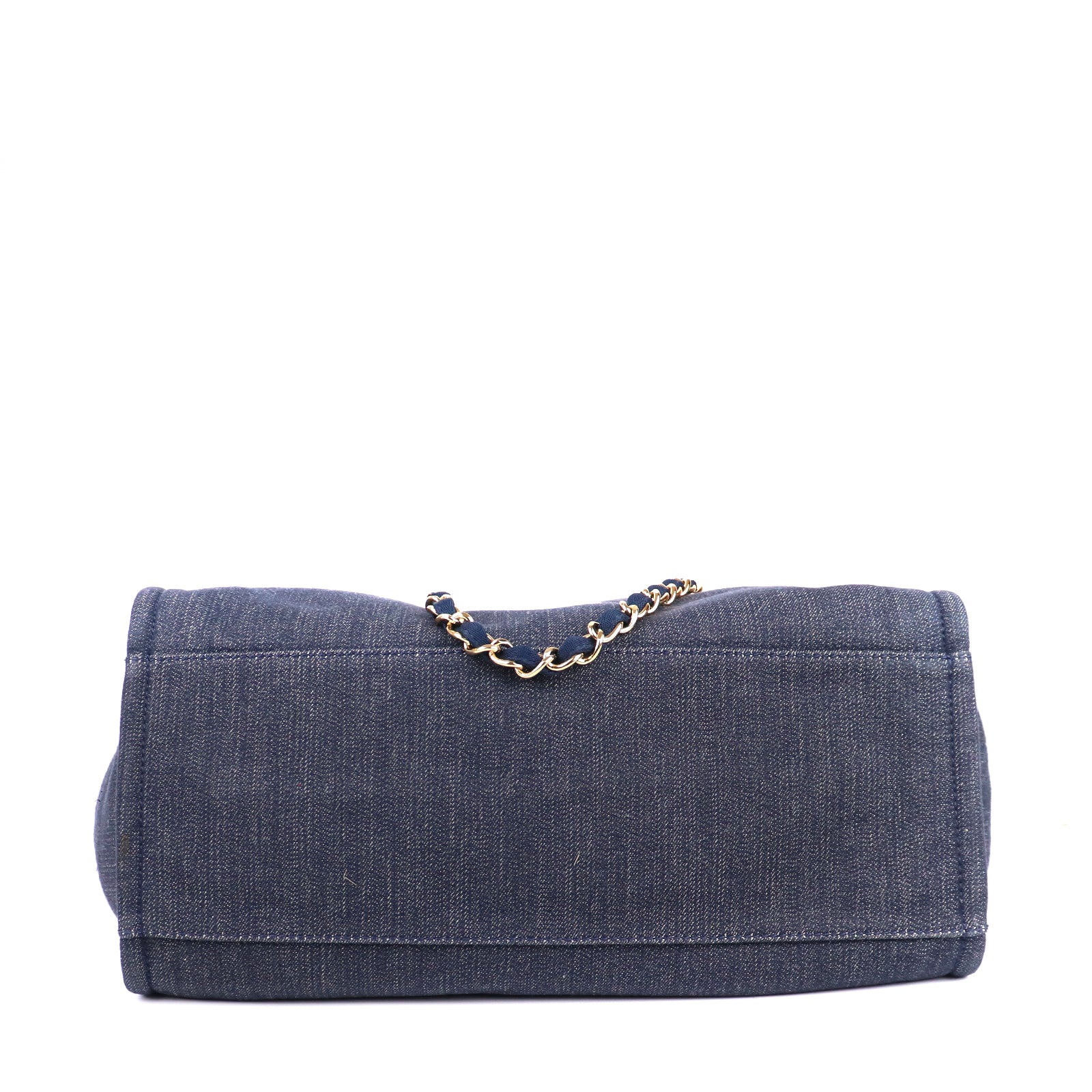 CHANEL - Sac cabas Deauville en toile bleu marine