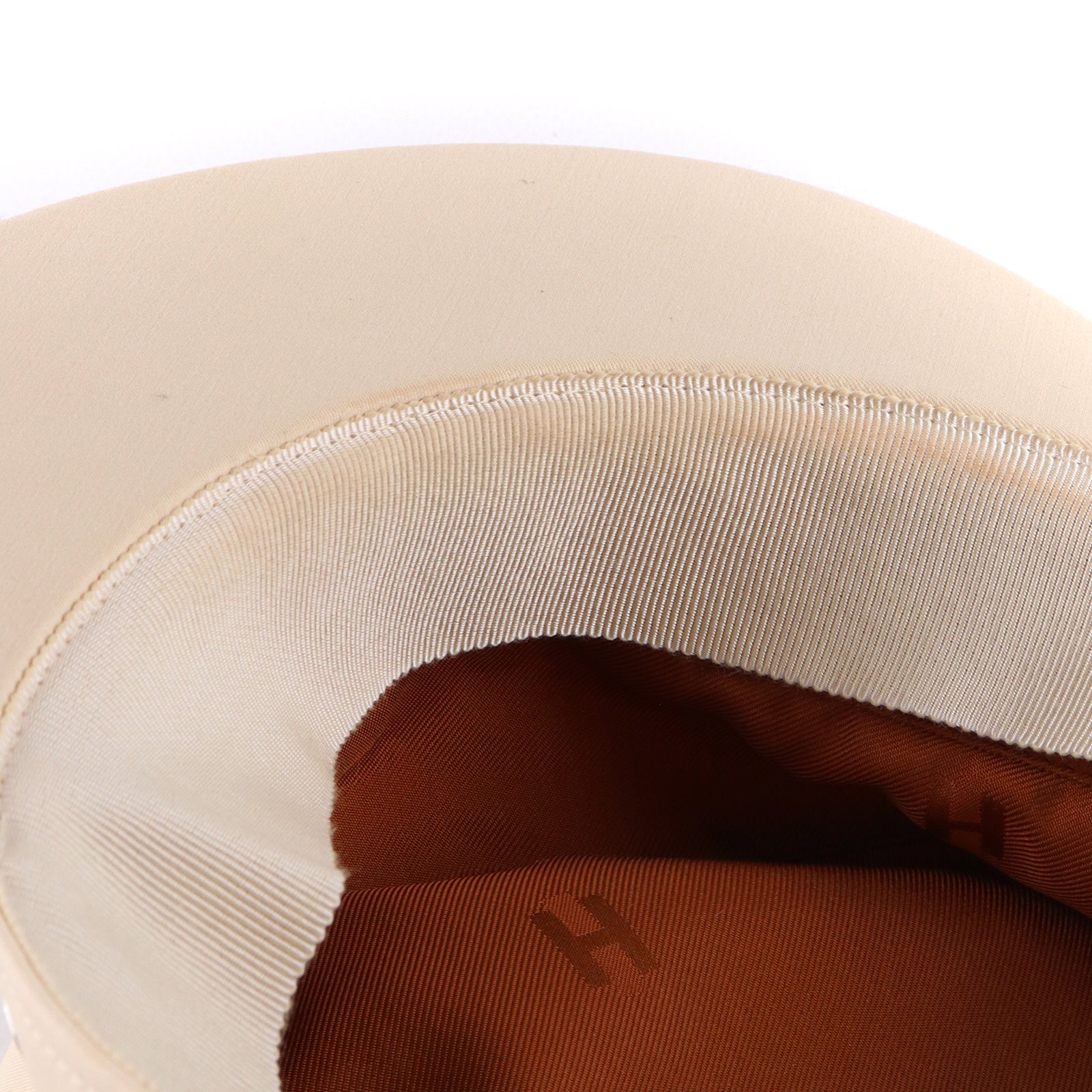 HERMÈS - Casquette Cabourg Cliquetis en coton beige (T59)